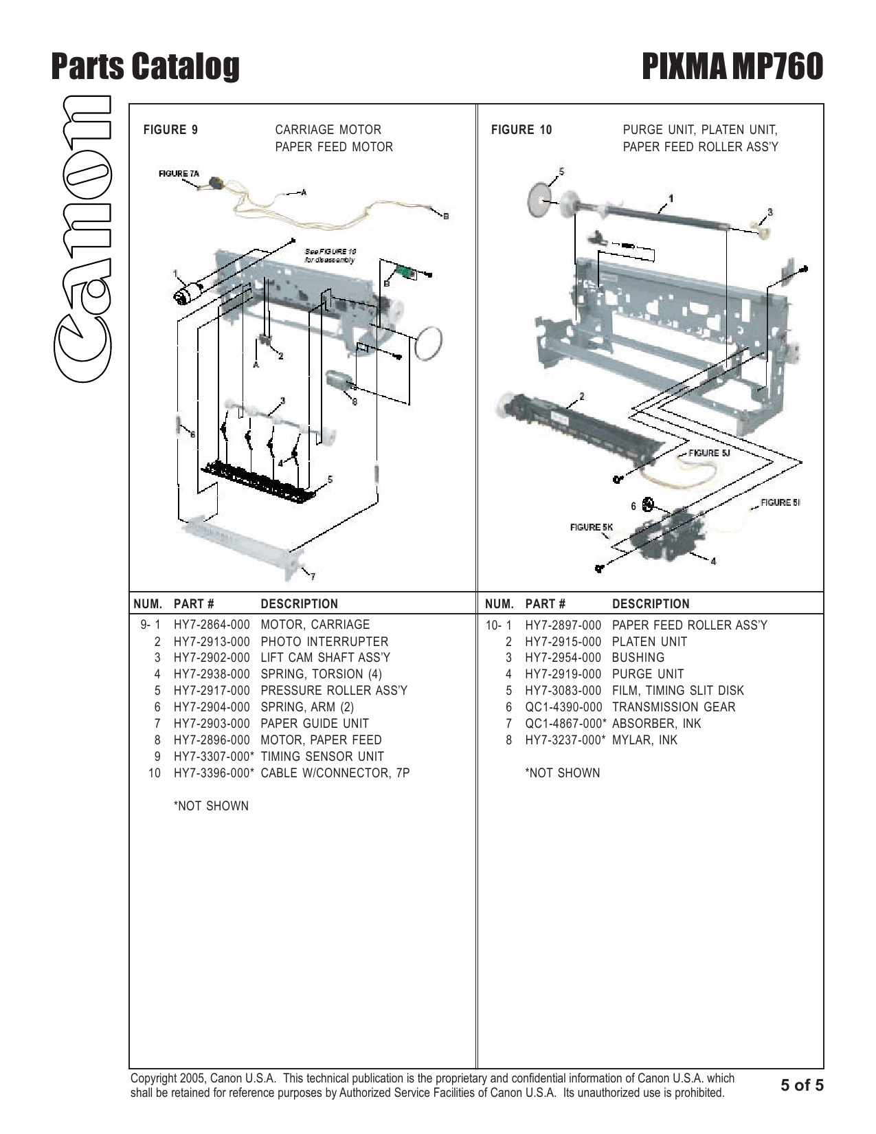Canon PIXMA MP760 Parts Catalog Manual-6